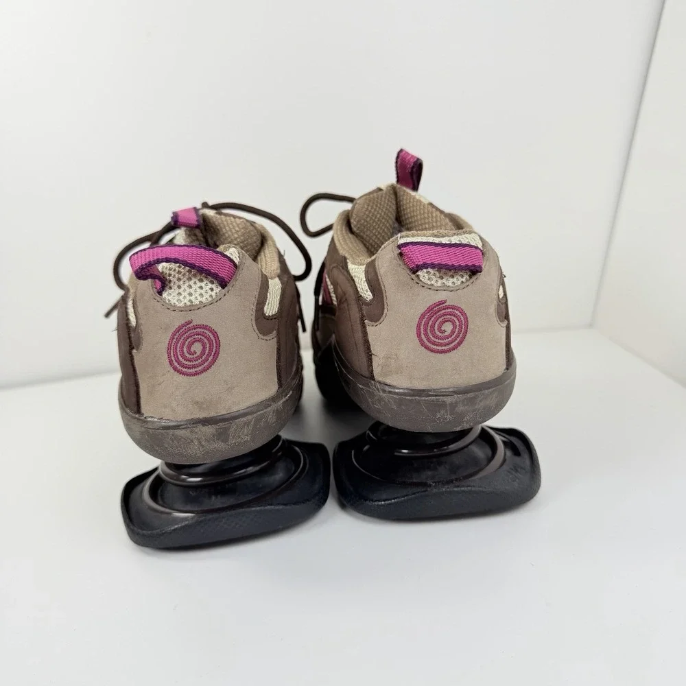 Z-Coil Brown Suede & Mesh Hiking/Walking Shoe W/Heel Spring Shock Absorbing Sz 8